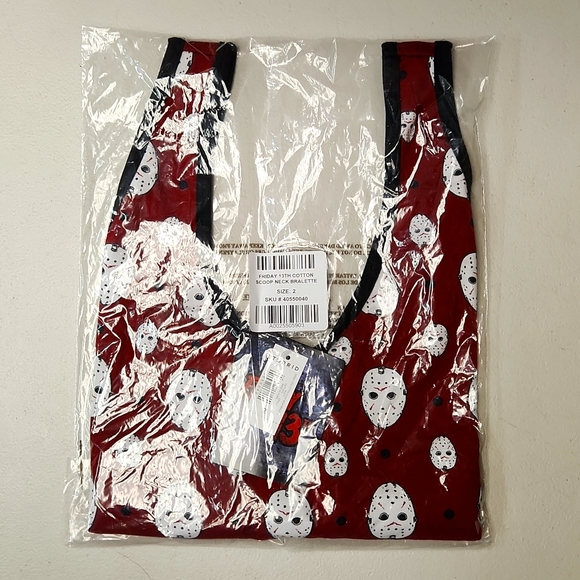 ❤️NWT VINTAGE TORRID SCOOP BRALETTE / FRIDAY THE 13TH JASON VOORHEES WIRELESS - Picture 7 of 10
